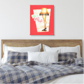 A Christmas Story Lamp Get a Legup Canvas Afdruk (Insitu (Slaapkamer))