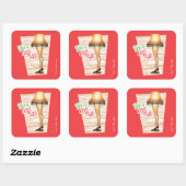 A Christmas Story Lamp Get a Legup Vierkante Sticker (Vel)