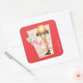 A Christmas Story Lamp Get a Legup Vierkante Sticker (Envelop)