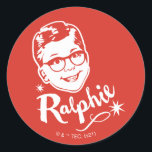 A Christmas Story | Ralphie Ronde Sticker<br><div class="desc">This graphic features Ralphie from the classic movie,  A Christmas Story.</div>