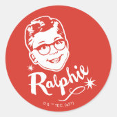 A Christmas Story | Ralphie Ronde Sticker (Voorkant)