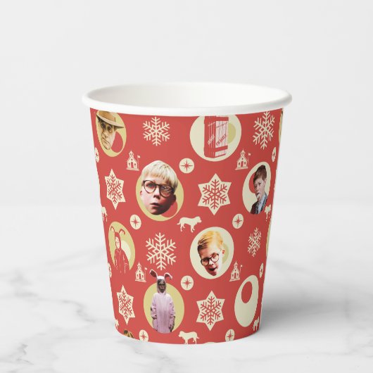 A Christmas Story Retro Snowflake Pattern Papieren Bekers (Achterkant)