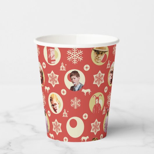 A Christmas Story Retro Snowflake Pattern Papieren Bekers (Links)