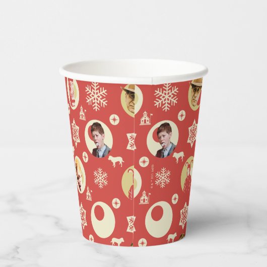 A Christmas Story Retro Snowflake Pattern Papieren Bekers (Rechts)
