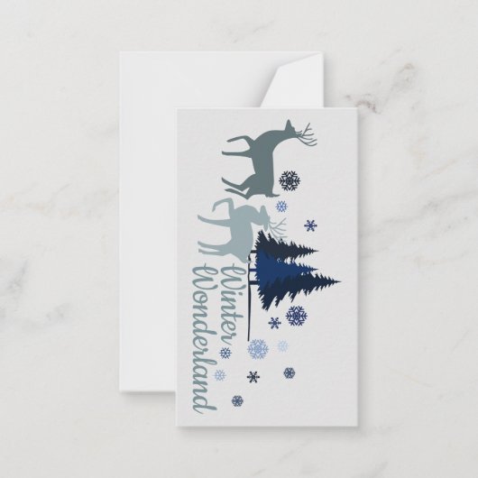 A Christmas winter wonderland Dankeskarte Notitiekaartje (Voorkant)