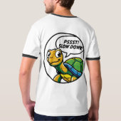 A Chromatic Sage: Psychedelic Pop-Art Wise Turtle T-shirt (Achterkant)