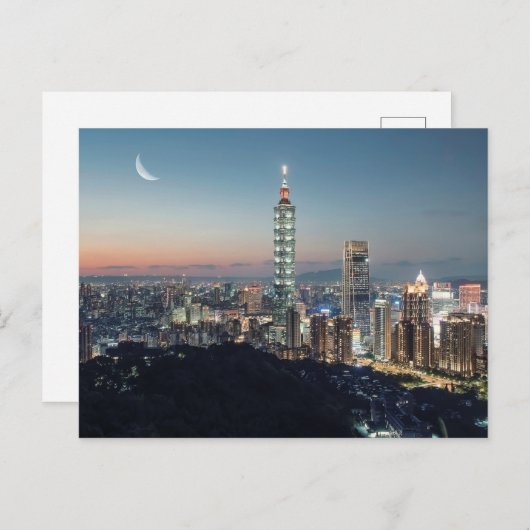 A city under the moonlight briefkaart (Voorkant / Achterkant)