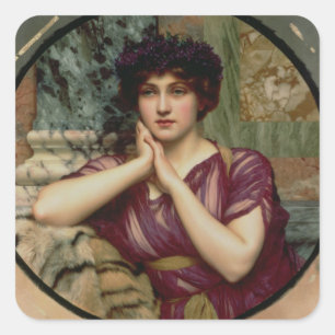 A Classical Beauty, 1901 (olie op doek) Vierkante Sticker