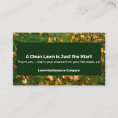 A Clean Lawn Is Just the Start Thank You Kortingskaartje (Voorkant)