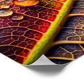A close-up of a vibrant, textured leaf poster (Hoek)