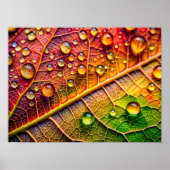 A close-up of a vibrant, textured leaf poster (Voorkant)