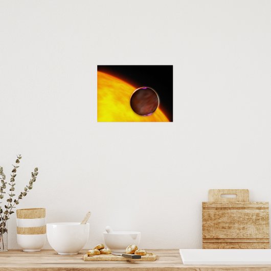 A close-up of an extrasolar planet poster (Keuken)