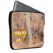 A close-up photograph of a wasp laptop sleeve (Voorkant Rechts)