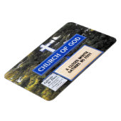 "A Closed Mouth Gathers No Foot" Church Sign Magneet (Linkerzijde)