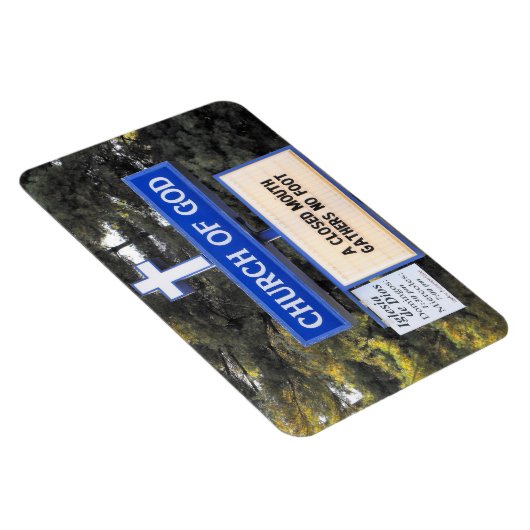 "A Closed Mouth Gathers No Foot" Church Sign Magneet (Rechterzijde)