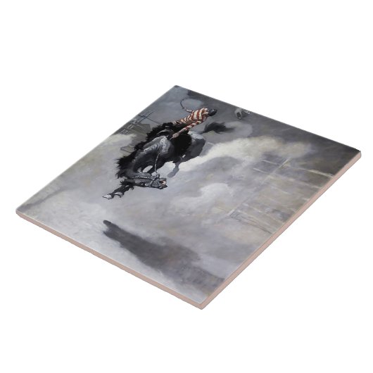 “A Cloud of Dust” Western Art by NC Wyeth Tegeltje (Zijkant)