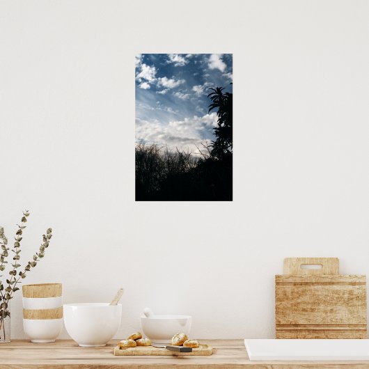 a cloudy backyard poster (Keuken)