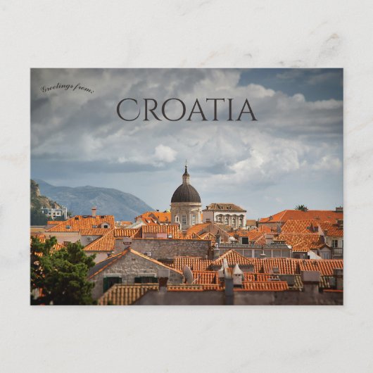 A Cloudy Day in Dubrovnik Croatia Briefkaart (Voorkant)