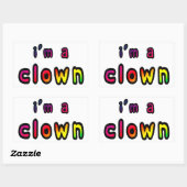 A Clown Rechthoekige Sticker (Vel)