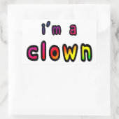 A Clown Rechthoekige Sticker (Tas)