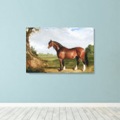 A Clydesdale Stallion Canvas Afdruk (Insitu (Houten vloer))