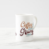 A Coffee a Day for Coffee Lover Gift   Porselein Kop (Voorkant rechts)