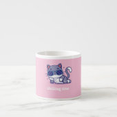 A  coffee mug Chiiling time (pink) Espresso Kop (Voorkant)