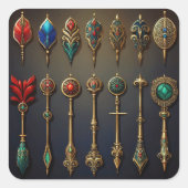 A Collection of Ancient Darts Vierkante Sticker (Voorkant)
