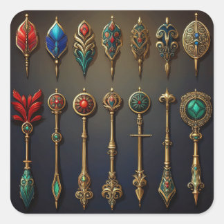 A Collection of Ancient Darts Vierkante Sticker