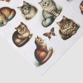 A Collection of Fussy Cuts Featuring Calico Cats Tissuepapier (Detail)