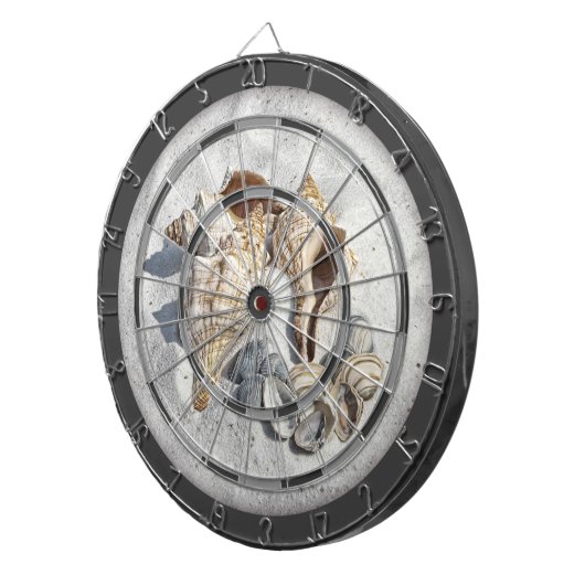 A Collection of Seashells on Sand Dartbord (Voorkant Rechts)