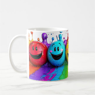 A colorful abstract world of digital happiness and koffiemok