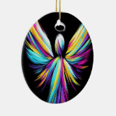 A Colorful Angel Christmas Tree Keramisch Ornament (Rechts)