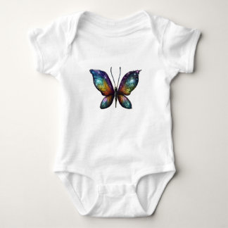A colorful butterfly with galaxy-like wings is dep romper