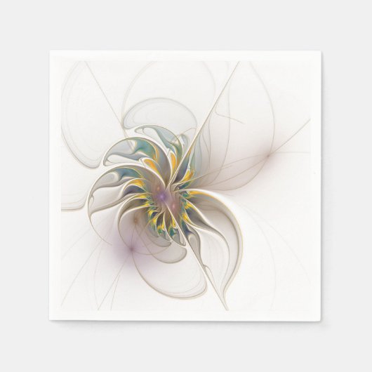 A colorful fractal ornament. Abstract Flower art Servet (Voorkant)