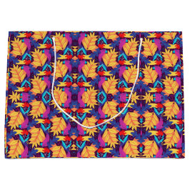 A colorful gift bag with a vibrant pattern groot cadeauzakje
