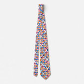 A colorful necktie with a vibrant geometric stropdas (Achterkant)