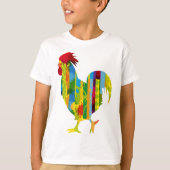 A colorful rooster t-shirt (Voorkant)
