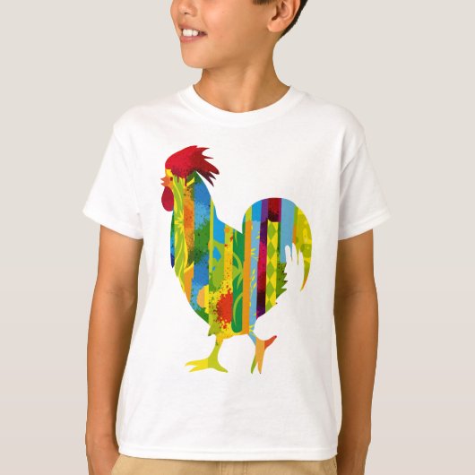 A colorful rooster t-shirt (Voorkant)