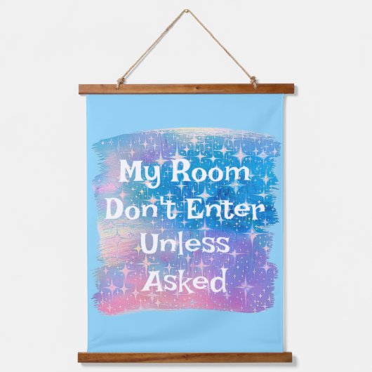 A Colorful Wooden Framed Personalized  Hangend Wandkleed (Voorkant)