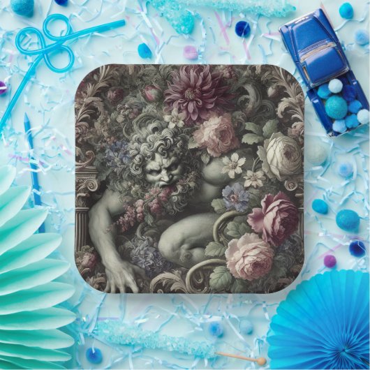 🎭 A Colossal Comedy – Gothic Victorian Papieren Bordje (Feest)