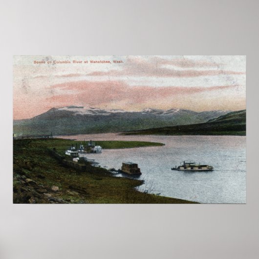 A Columbia Riverboat Scene Poster (Voorkant)