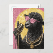 A Cool Black Sheep Singer Briefkaart (Voorkant / Achterkant)