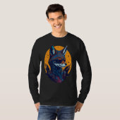 A Cool Canine in Shades Retro Graphic  Cute Coyott T-shirt (Voorkant volledig)