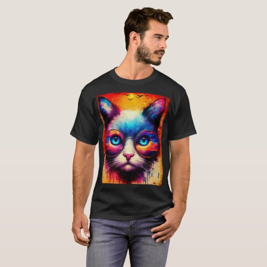 A Cool Cat Illustrated T-Shirt (Voorkant volledig)