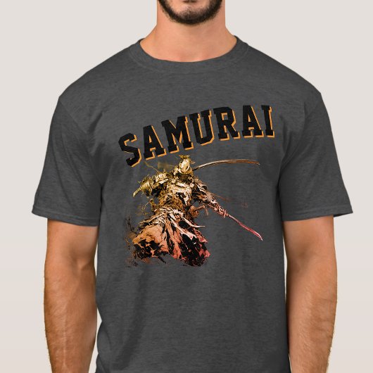 A cool, nostalgic version of a Japanese samurai T-shirt