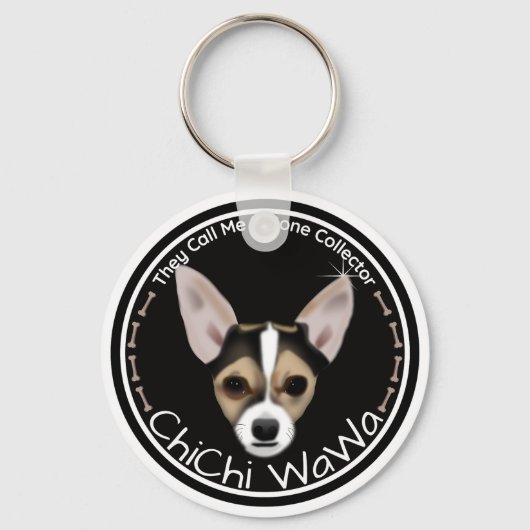 A Cool Original Chihuahua Black & Brown Graphic Sleutelhanger (Voorkant)