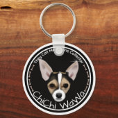 A Cool Original Chihuahua Black & Brown Graphic Sleutelhanger (Voorkant)