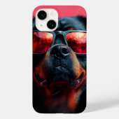 A cool rottweiler with sunglasses Case-Mate iPhone case (Achterkant)