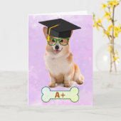 A+ Corgi-Afstuderen Kaart (Gele Bloem)